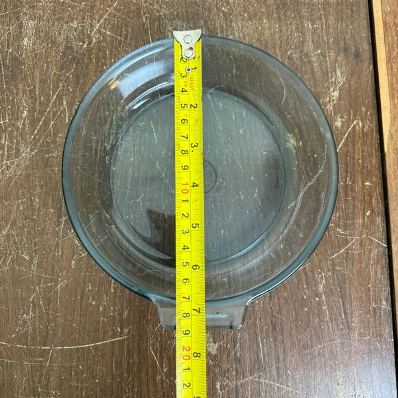 Vintage 1940s Pyrex Flameware C-R 817 B Blue Tint Pan Skillet Bowl USA - Picture 5 of 9